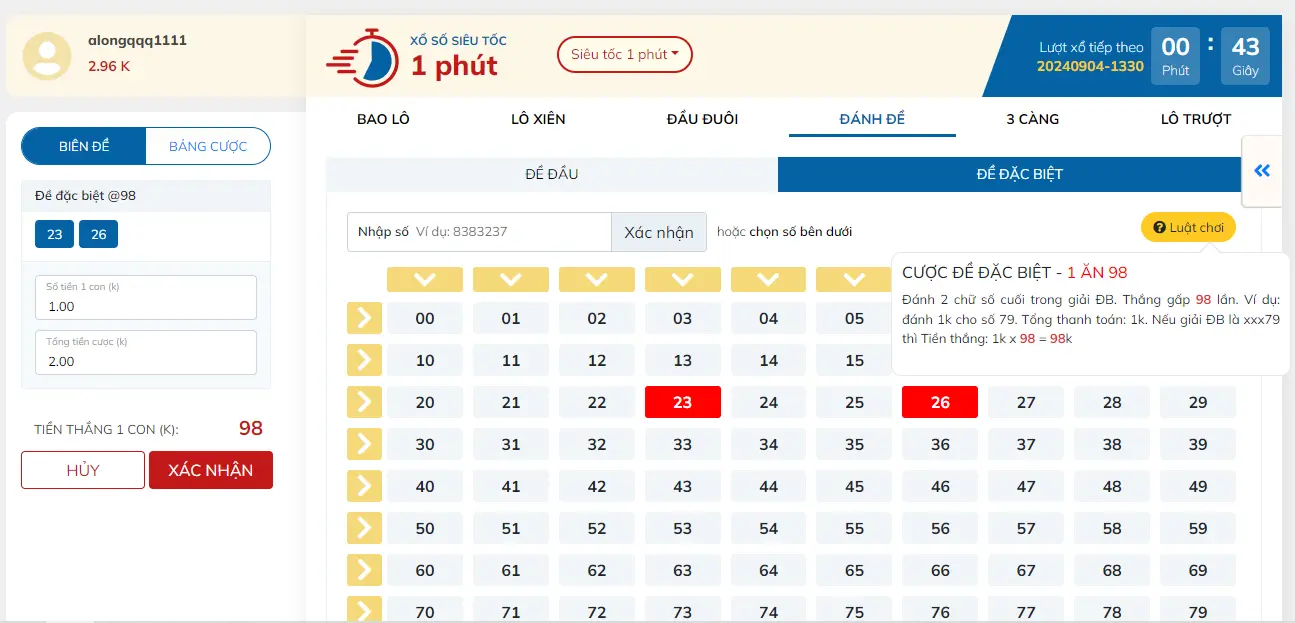 Đợi trả kết quả và nhận thưởng từ phía nhà cái UK88